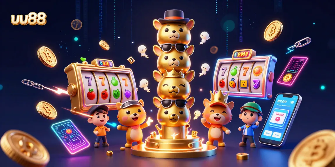 Experience exciting gameplay with uu88’s colorful totem design alongside vibrant slot elements.