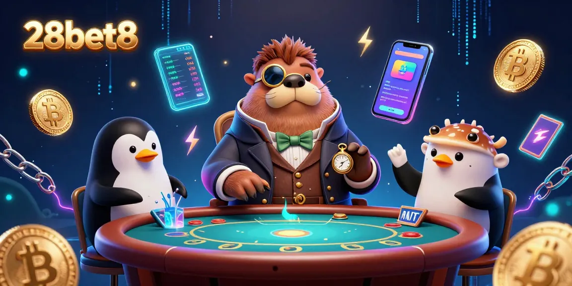 Experience thrilling poker action with the jolly walrus at the underwater casino, 28bet8.