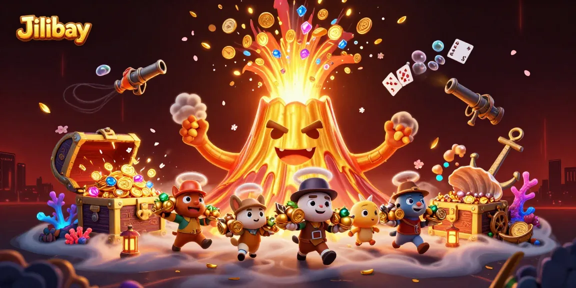 Experience the excitement of Jilibay as a triumphant volcano erupts with gaming treasures.